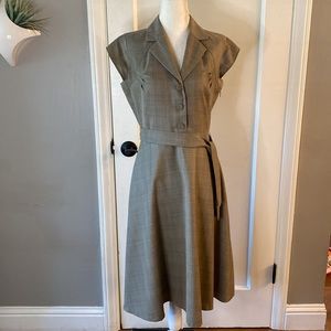 Calvin Klein retro-inspired plaid fit and flare